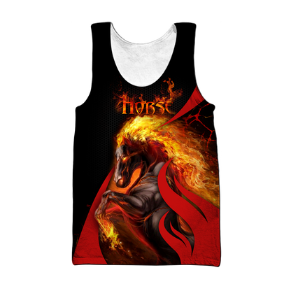 Black Horse 3D All Over Printed Unisex Shirts Pi112043
