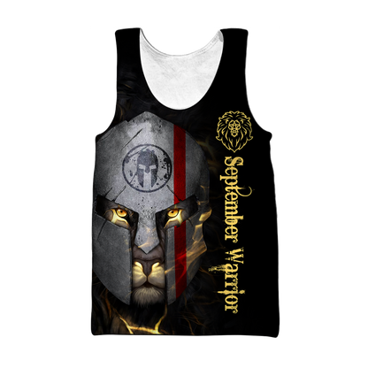 September Spartan Lion Warrior 3D All Over Printed Unisex Shirts