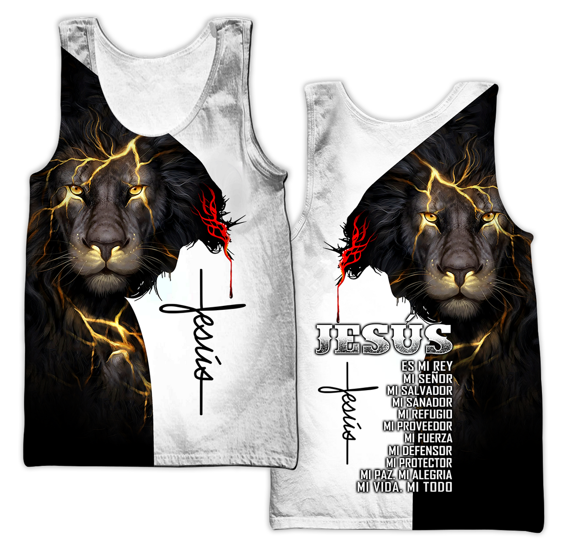 Jesús es mi rey mi señor	3D All Over Printed Shirts For Men and Women Pi12062003-Apparel-TA-Hoodie-S-Vibe Cosy™