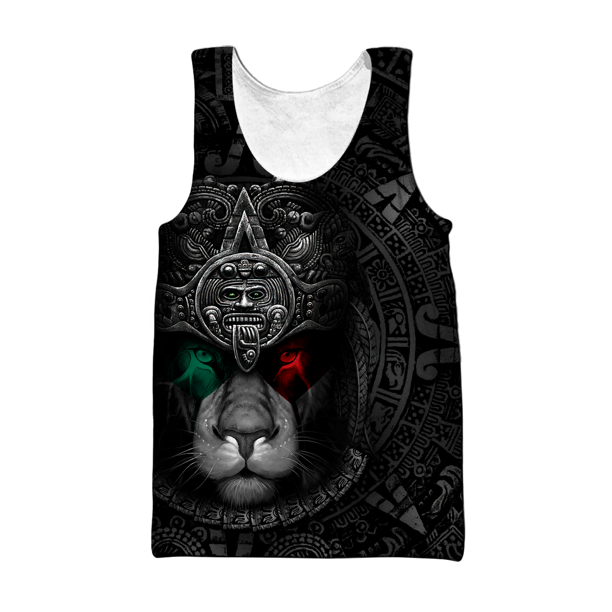 Custom Name Mexican Lion Warrior 3D All Over Printed Shirt for Men and Women