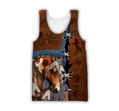 Brown Horse 3D All Over Printed Shirts TR1606201S-Apparel-TA-Tank Top-S-Vibe Cosy™