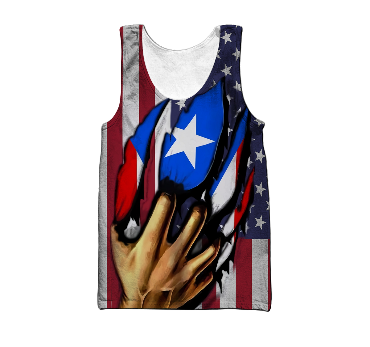 Puerto Rico And America Lover Shirts And Short TH20061701S-Apparel-TQH-Tank Top-S-Vibe Cosy™