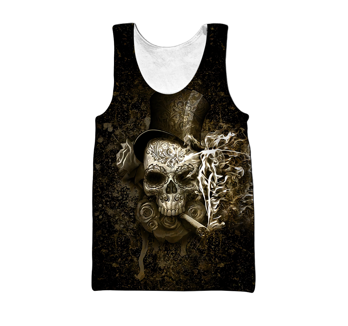 Smoking Skull By ML-Apparel-ML-Tank Top-S-Vibe Cosy™