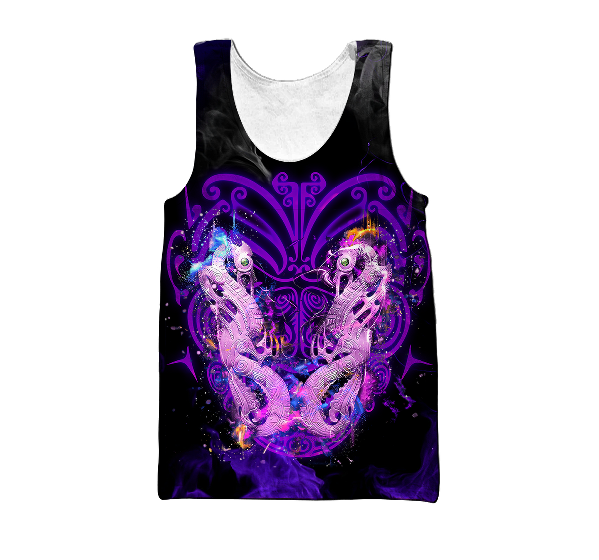 Maori moko manaia new zealand 3d all over printed shirt and short for man and women MH0407201-Apparel-PL8386-Tank top-S-Vibe Cosy™