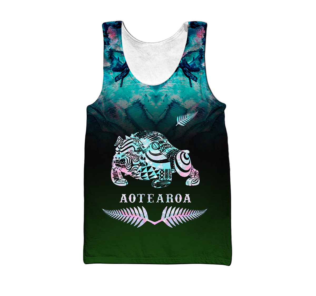 New zealand maori bulldog tattoo paua 3d all over printed shirt and short for man and women-Apparel-PL8386-Tank top-S-Vibe Cosy™
