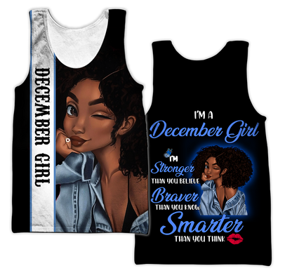 December Girl 3D All Over Printed Shirts For Women
