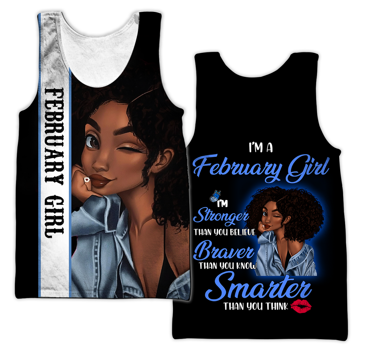 February Girl 3D All Over Printed Shirts For Women
