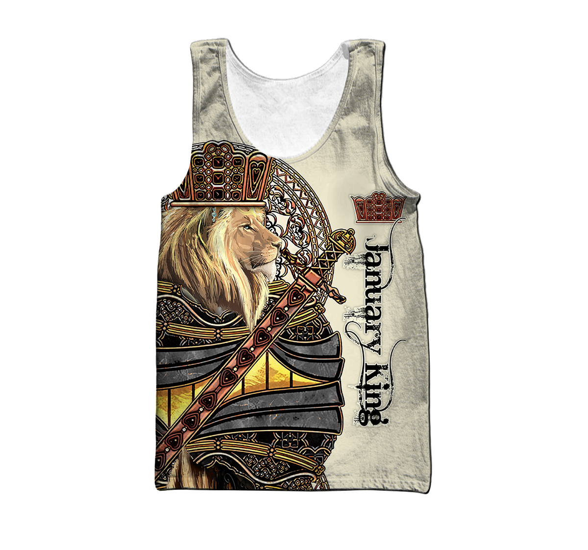 January Black King Lion  3D All Over Printed  Unisex Shirts