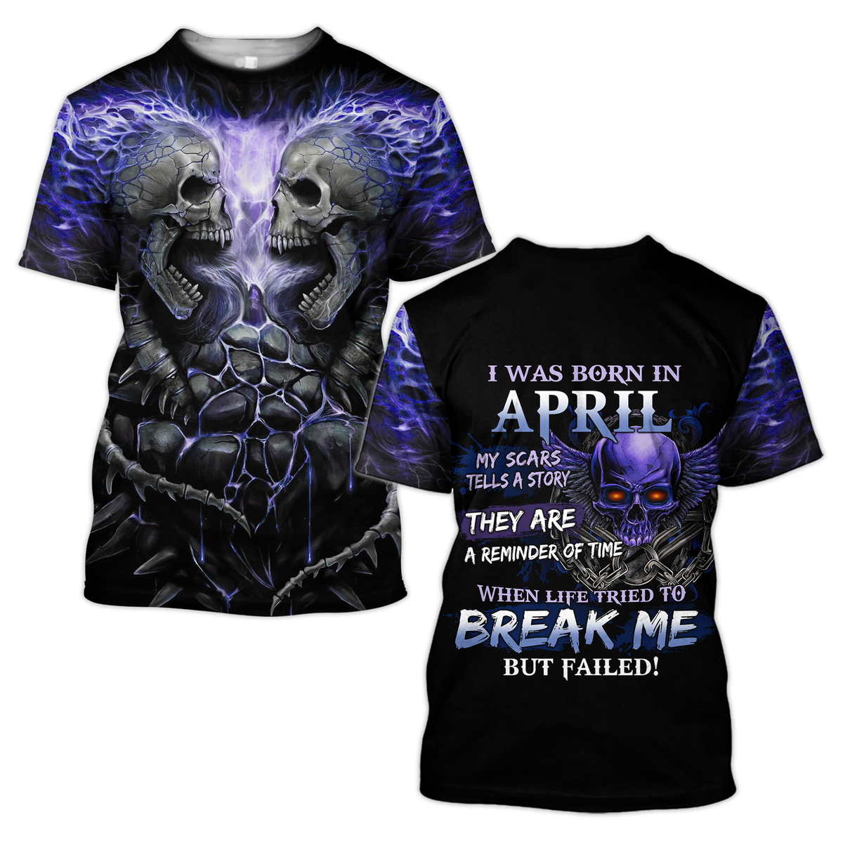 April Guy Skull 3D All Over Printed Unisex Hoodie