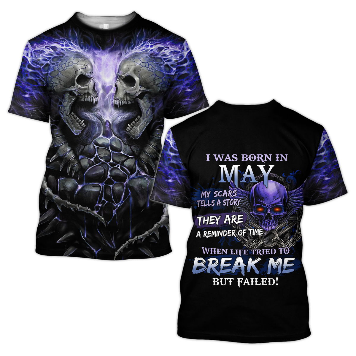May Guy Skull 3D All Over Printed  Unisex Hoodie