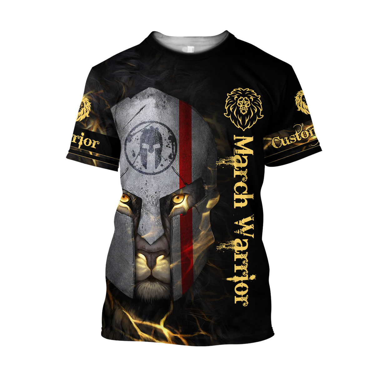 March Spartan Lion Warrior 3D All Over Printed Unisex Shirts