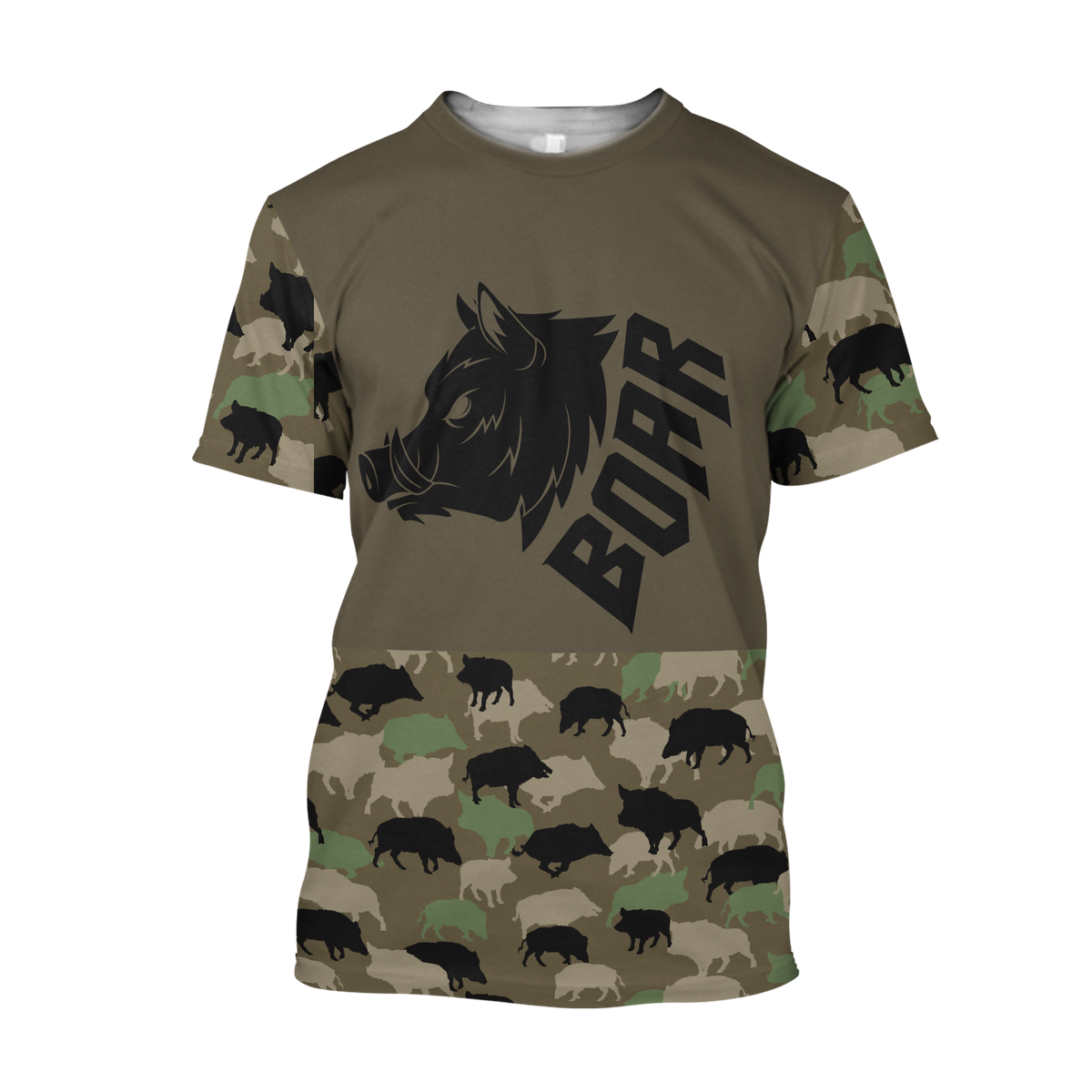 Boar Hunting Dark Green Camo 3D All Over Print  Hoodie