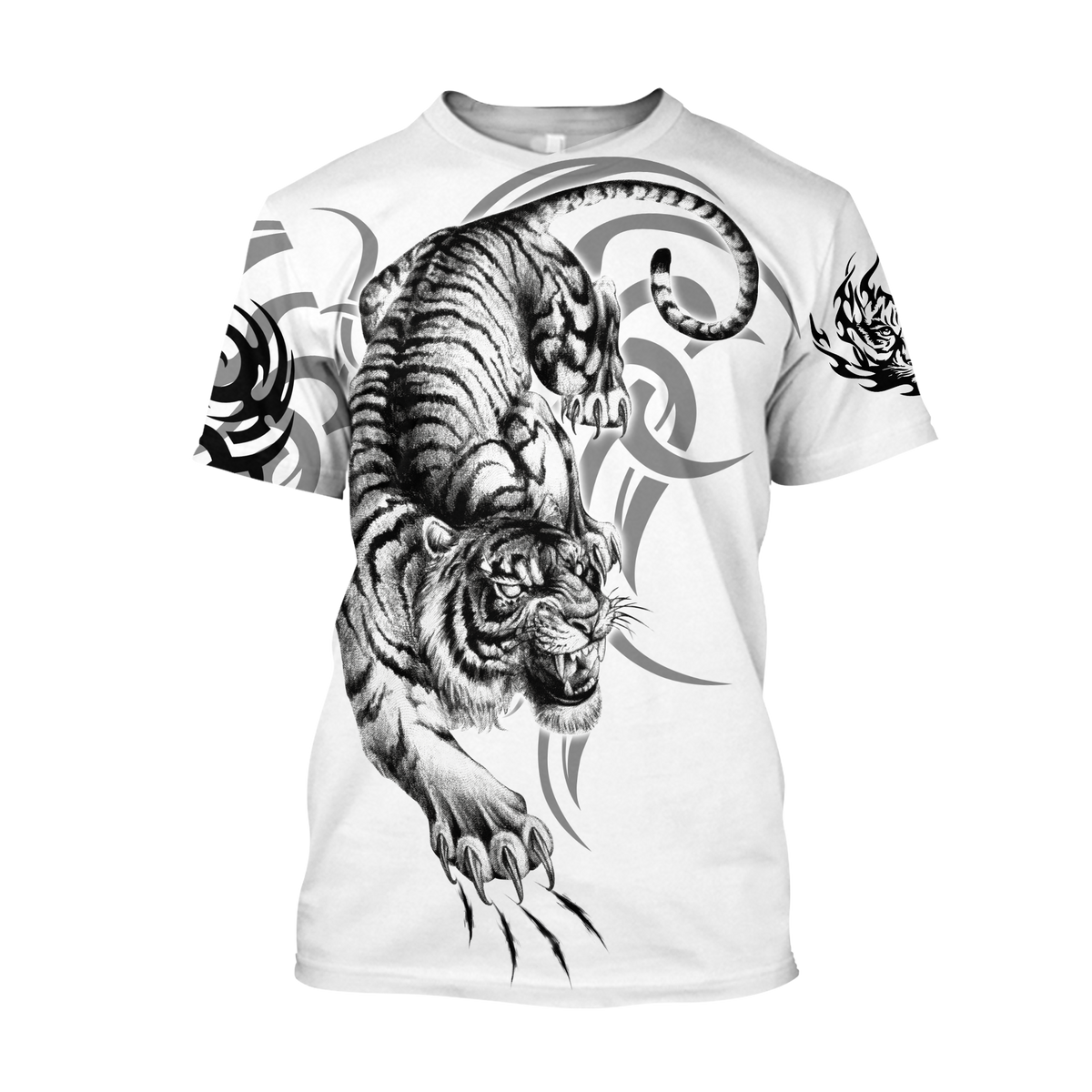 White Tiger Tattoo 3D All Over Printed  Unisex Shirts