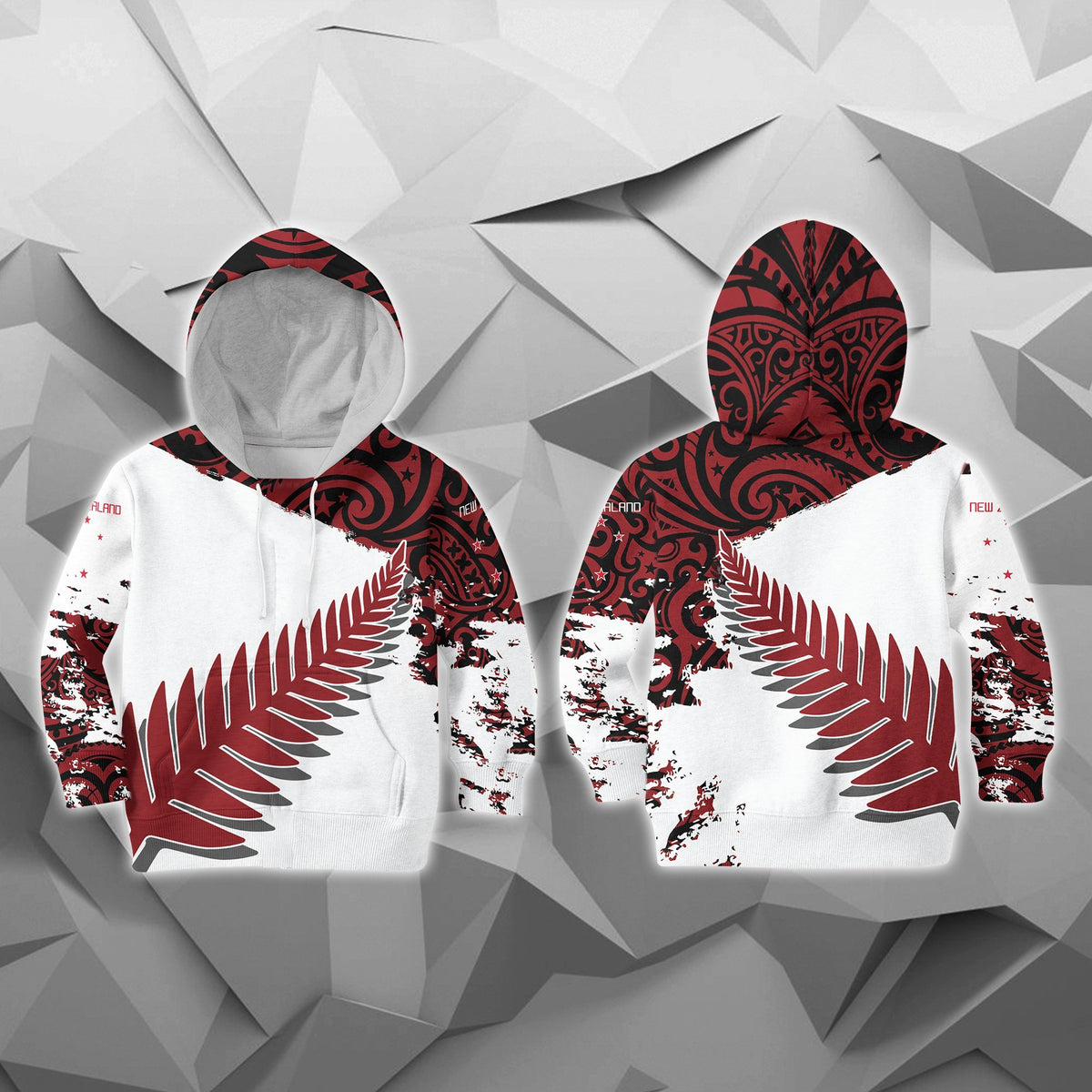 3D All Over New Zealand Kids Hoodie-Apparel-Khanh Arts-Hoodie-YOUTH XS-Vibe Cosy™