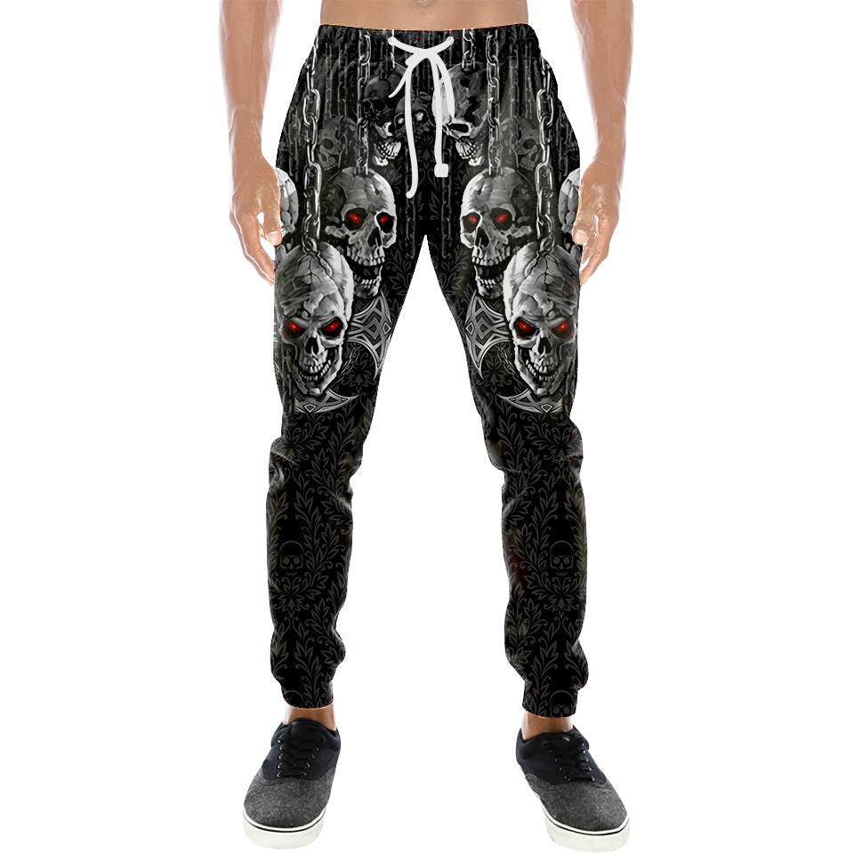 Dark Art Skull 3D All Over Printed Combo Hoodie + Sweatpant