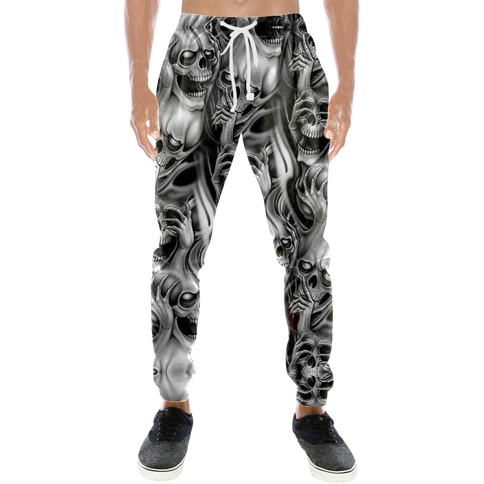 Three Wise Skull 3D All Over Printed Combo Sweater + Sweatpant