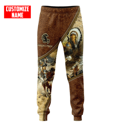 Customized name Eagle Chief Native Warrior American Spirit 3D All Over Printed Shirts