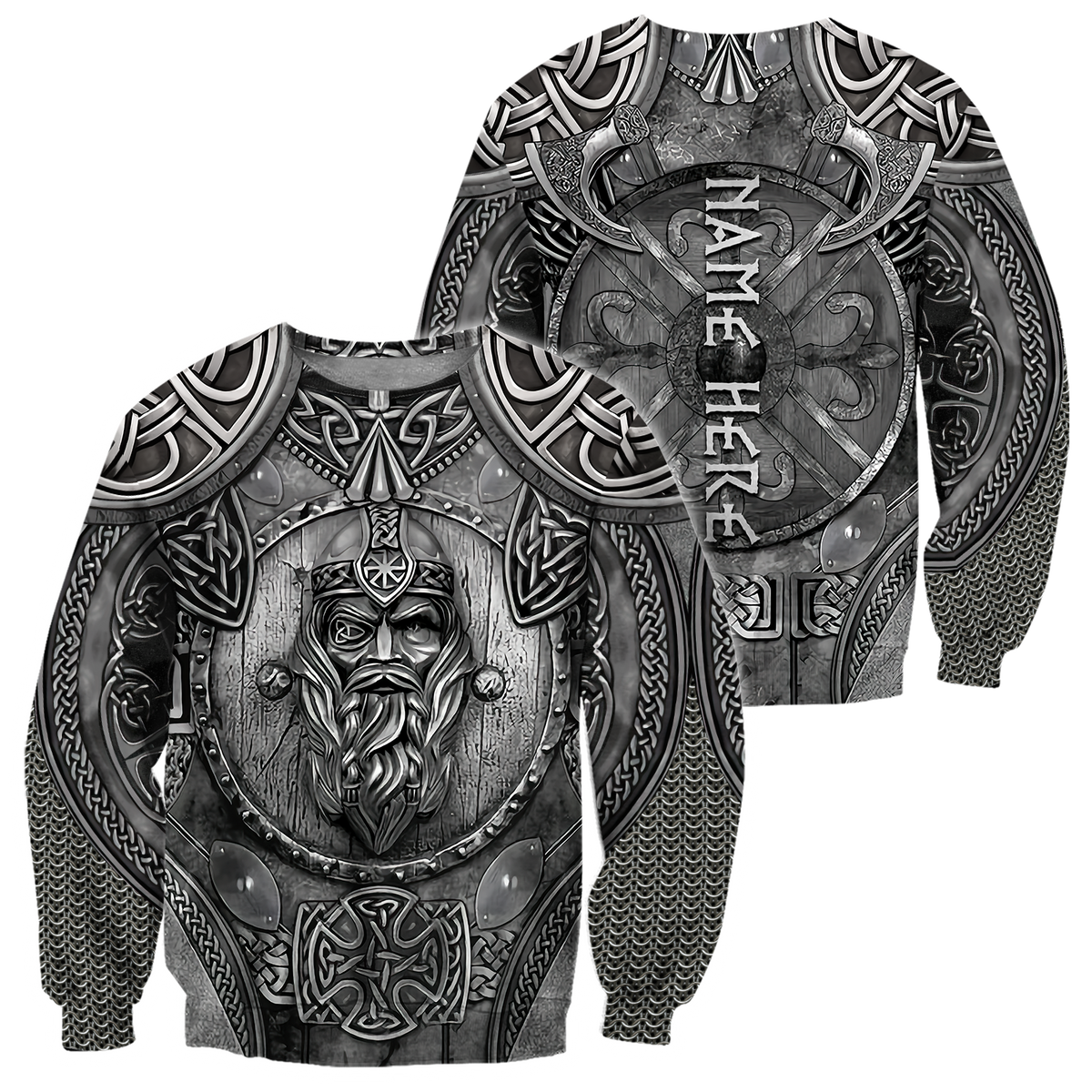 Customized Name Viking 3D All Over Printed Unisex Shirts