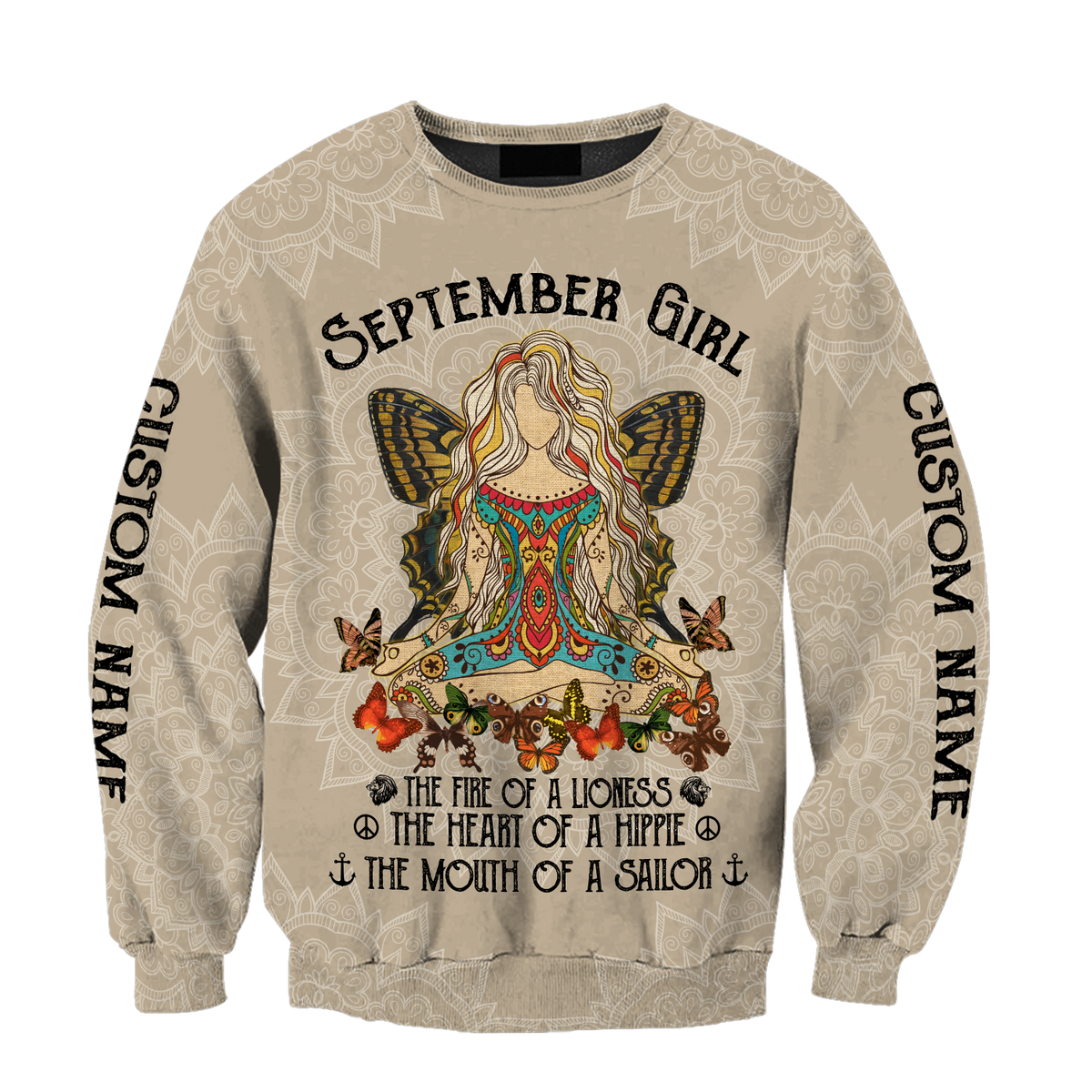 September Girl Hippie Customize Name 3D All Over Printed Shirts For Women TR11122012
