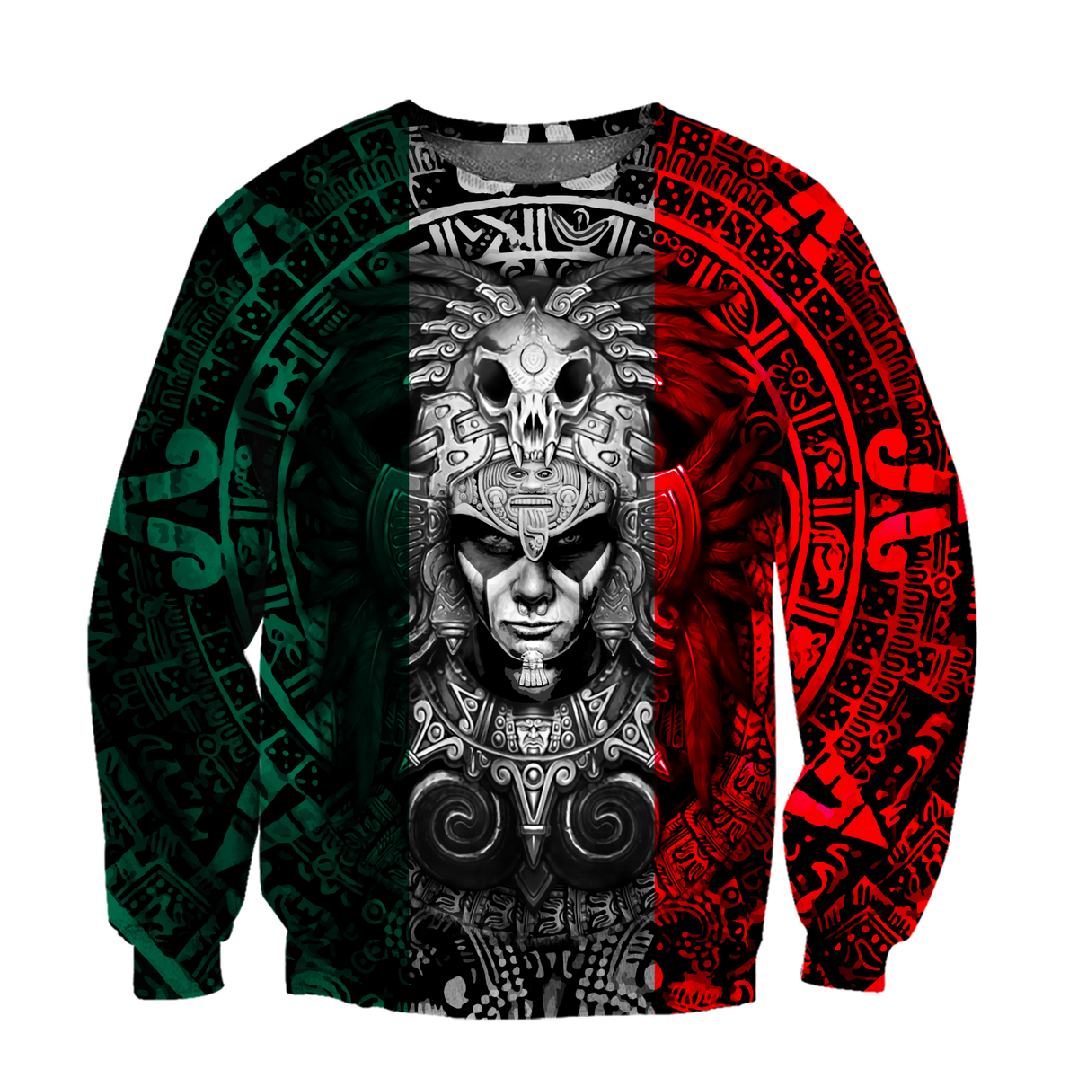 Aztec Warrior Mexico 3D All Over Printed Hoodie
