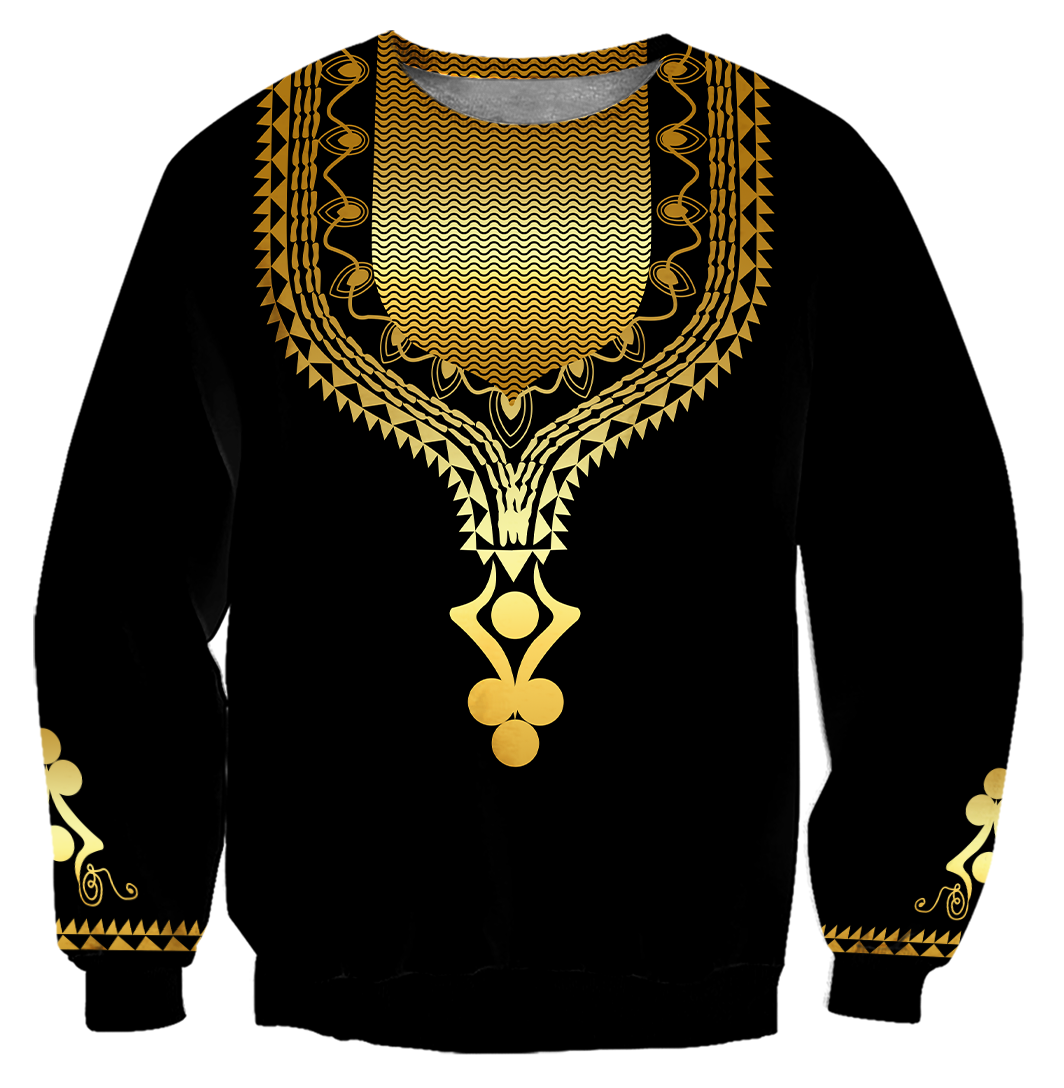 African Culture Dashiki Pattern Unisex Deluxe Hoodie ML
