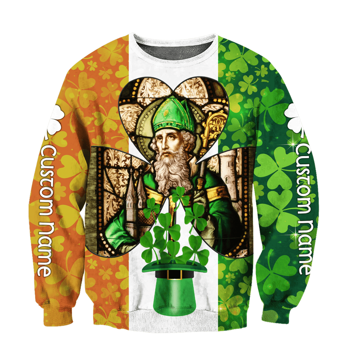 Custom name Ireland Saint Patrick's Day 3D Design print shirts