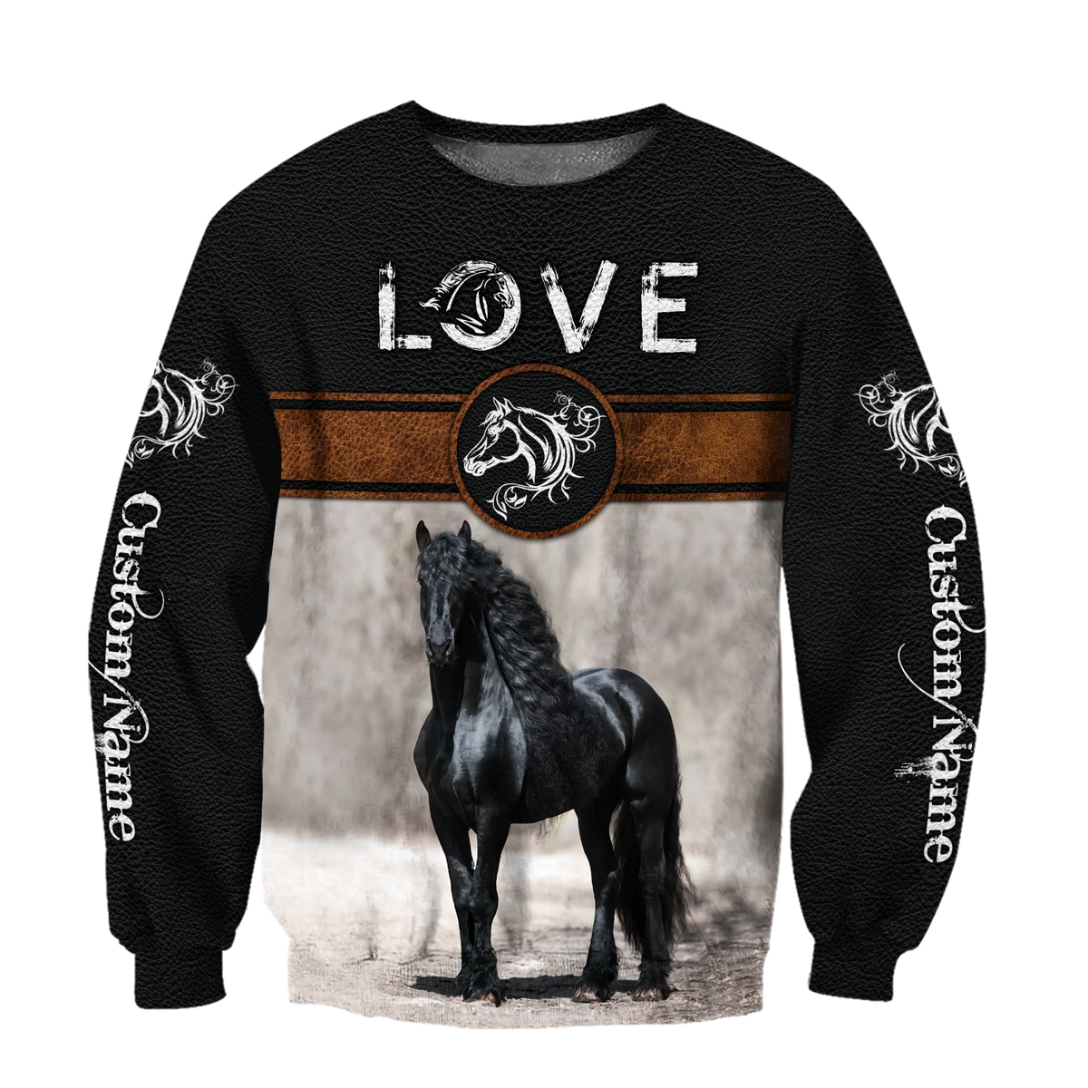 Personalized Name Friesian Horse Lovers 3D All Over Printed Unisex Shirts