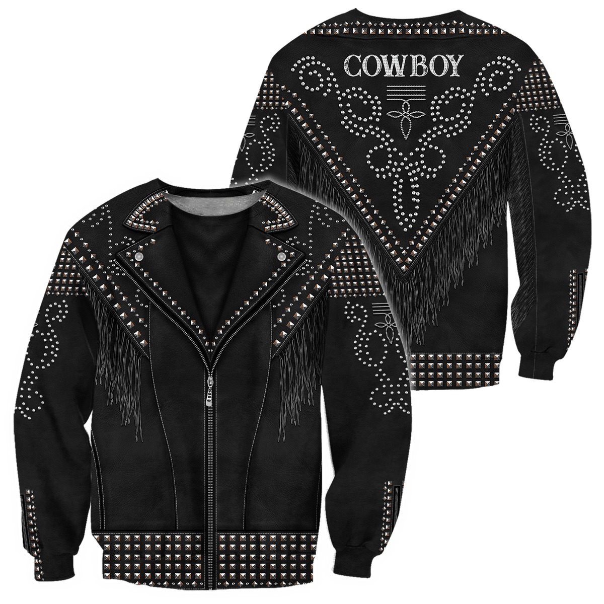 Native Cowboy Jacket No22 Cosplay 3D Over Printed Unisex Deluxe Hoodie ML