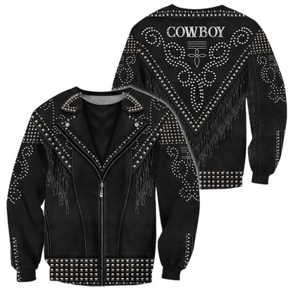 Native Cowboy Jacket No22 Cosplay 3D Over Printed Unisex Deluxe Hoodie ML