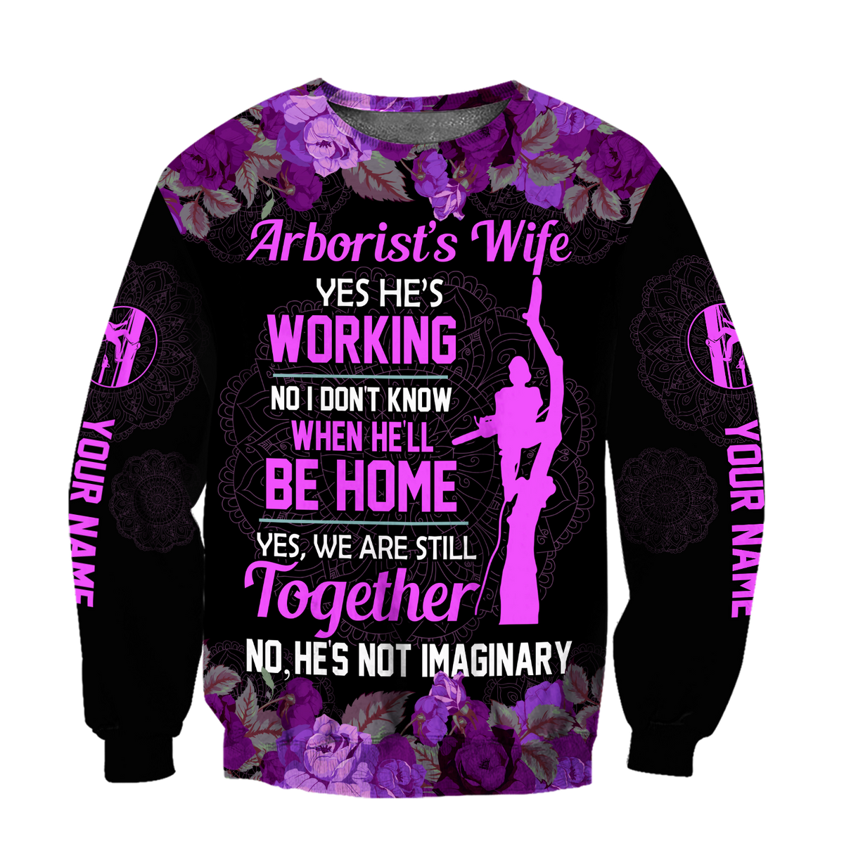 Arborist's wife 3d purple hoodie dress