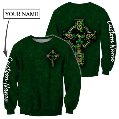 Irish St.Patrick day 3d hoodie shirt for men and women custom name