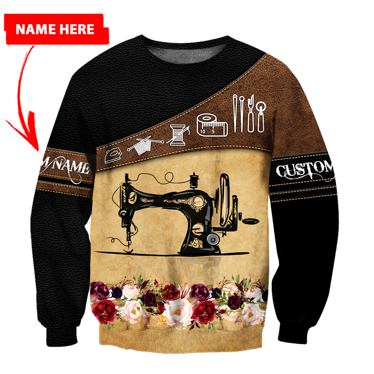 Personalized Name Sewing machine 3D All Over Printed Shirts
