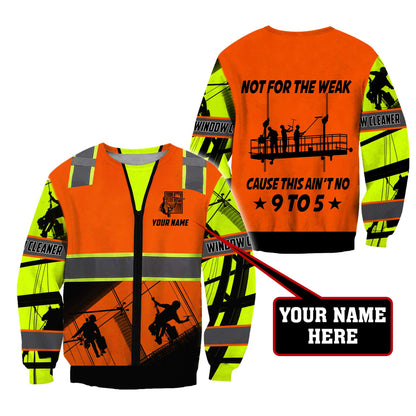 Premium Personalized 3D Printed Window Cleaner Shirts Not For The Weak MEI