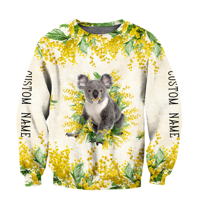 Custom name Australia Koala Golden Wattle Shirts