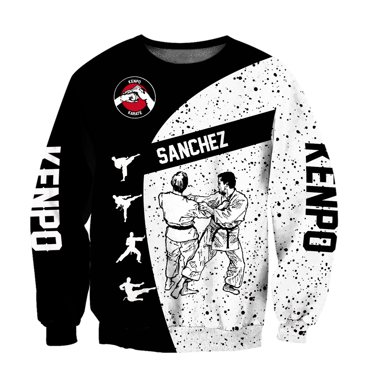 Customize Name Karate Fighting Hoodie For Men And Women TNA08032108