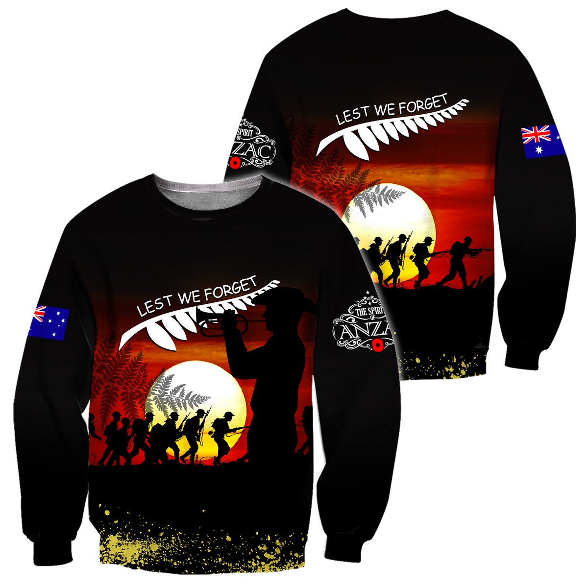 Premium Unisex Hoodie 3D All Over Printed Remember Them Anzac Day ML