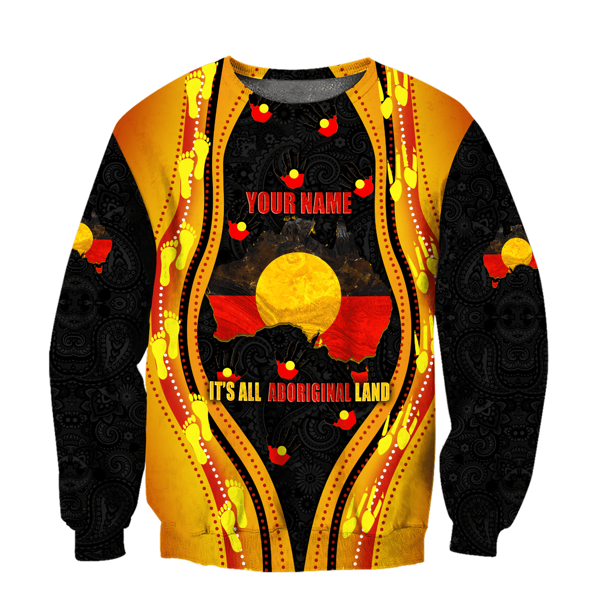 Custom name Proud to be Aboriginal Golden style 3d printed shirts
