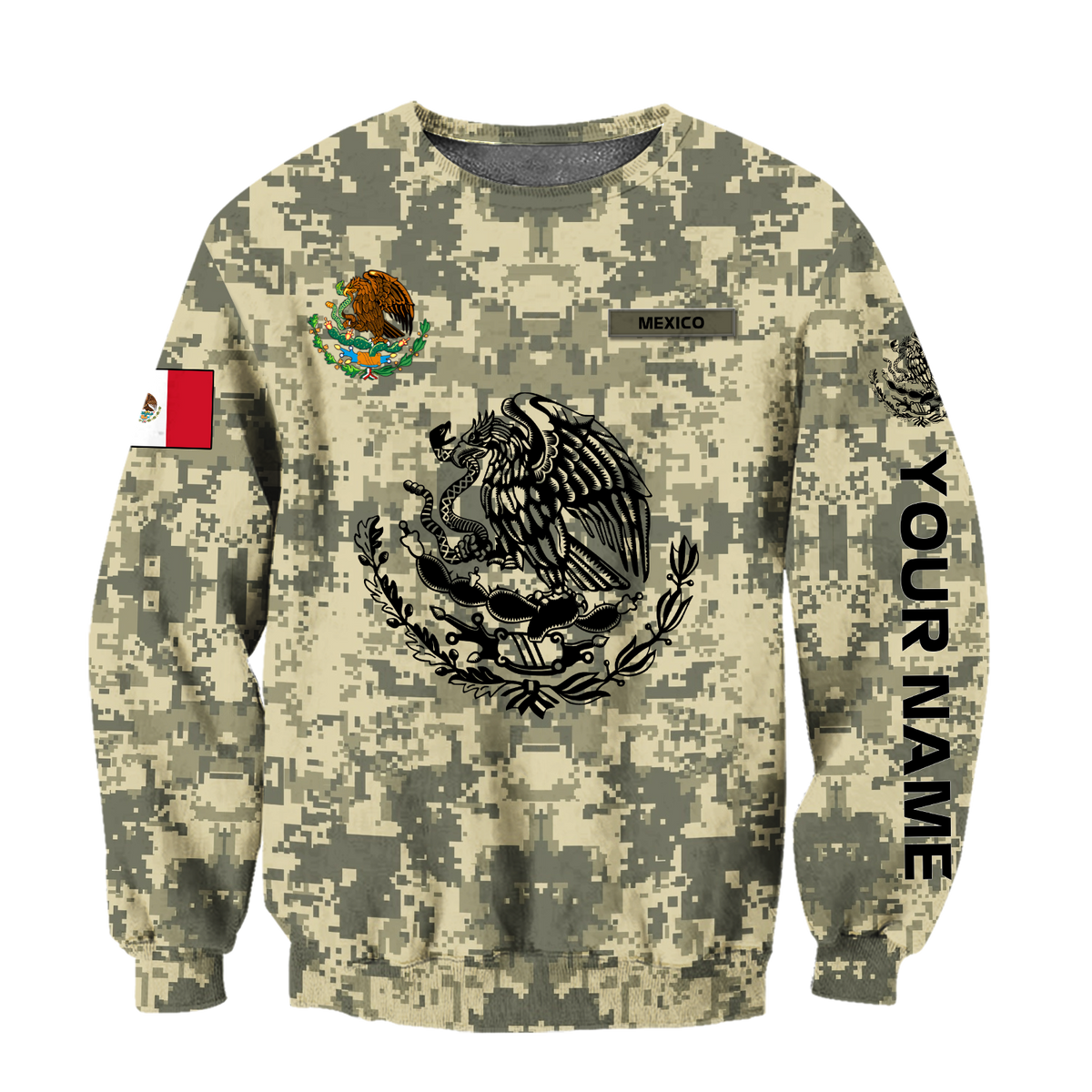 Personalized Mexican Army 3D All Over Printed Hoodies