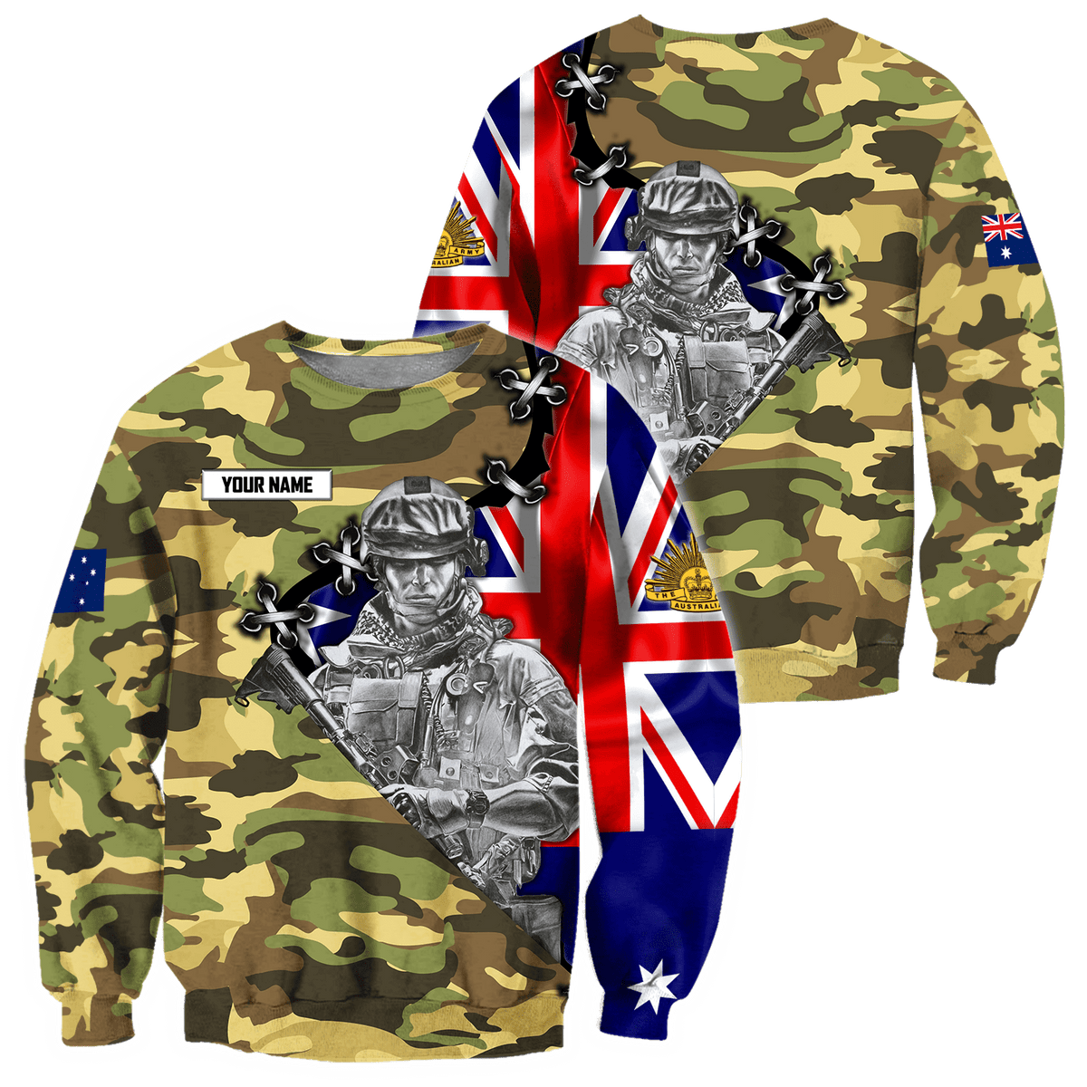 Personalized Australian Army Anzac Day 3D Printed Unisex Shirts TN