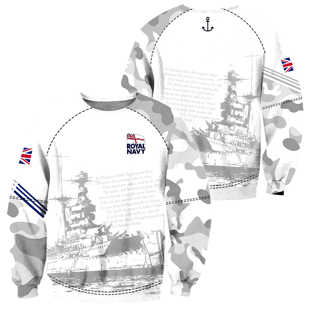 Royal Navy United Kingdom 3D All Over Printed Unisex Shirts
