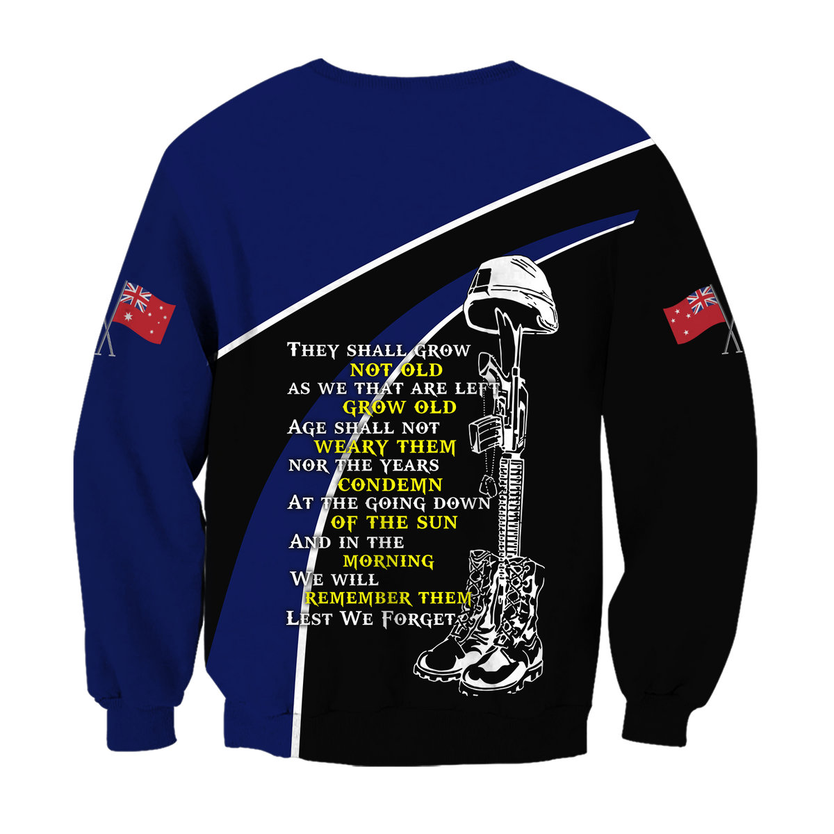 The ode fern-wattle Australia and Kiwi Veteran blue 3D print shirts