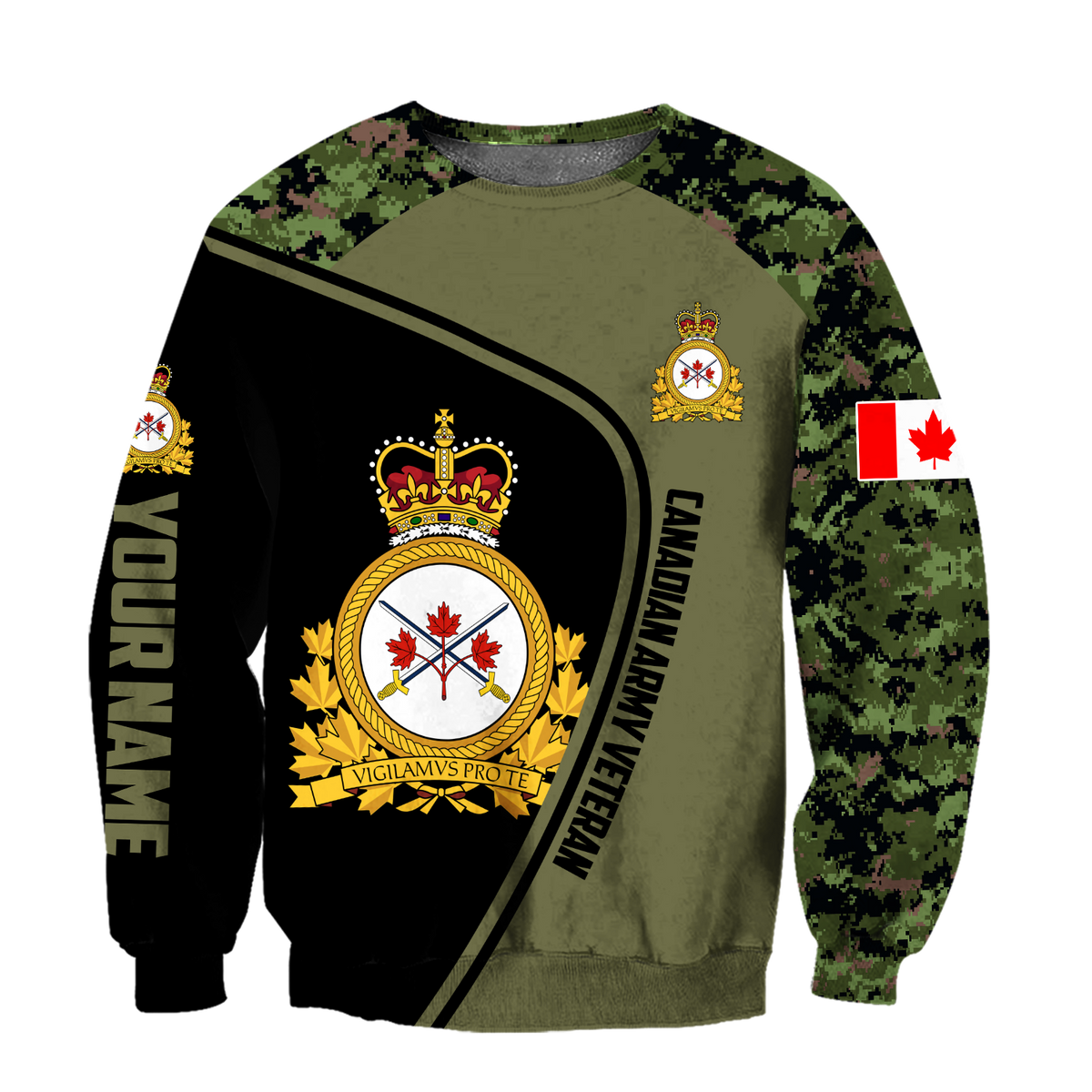Personalized Name XT Canadian Army Veteran 3D All Over Printed Shirts DA13032107