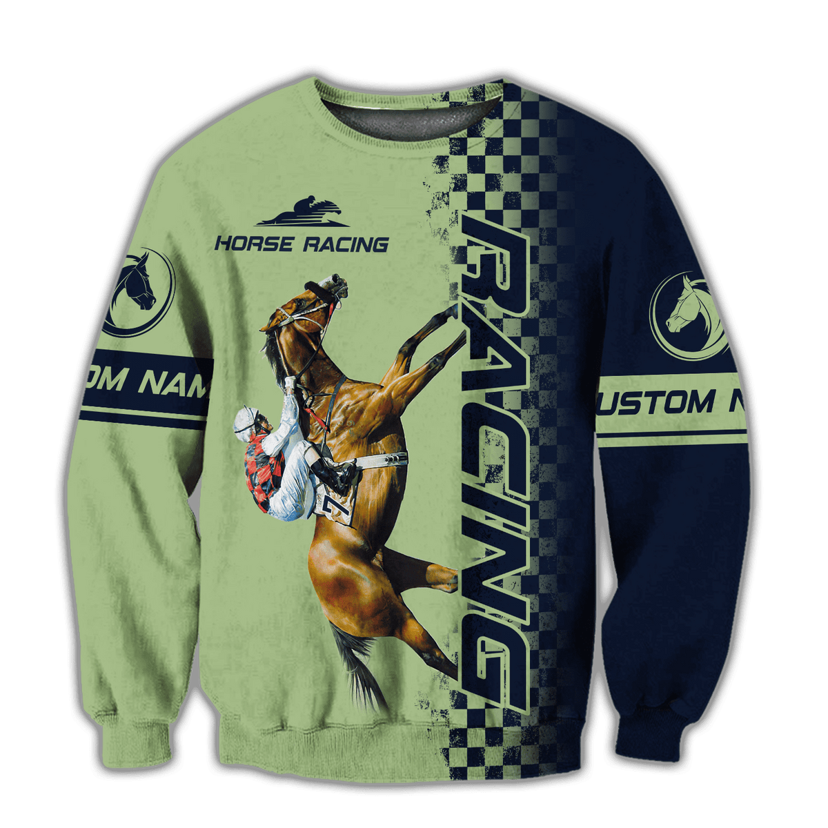 Personalized Name Horse Racing 3D All Over Printed Unisex Hoodie