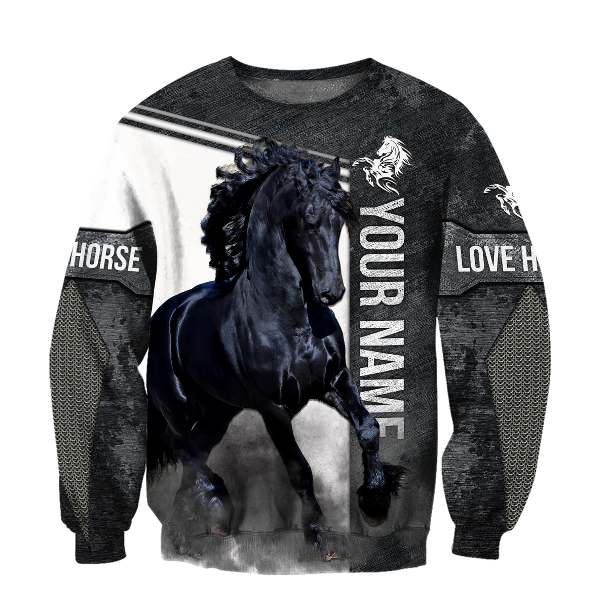 Personalized Friesian Horse 3D All Over Printed Unisex Shirts