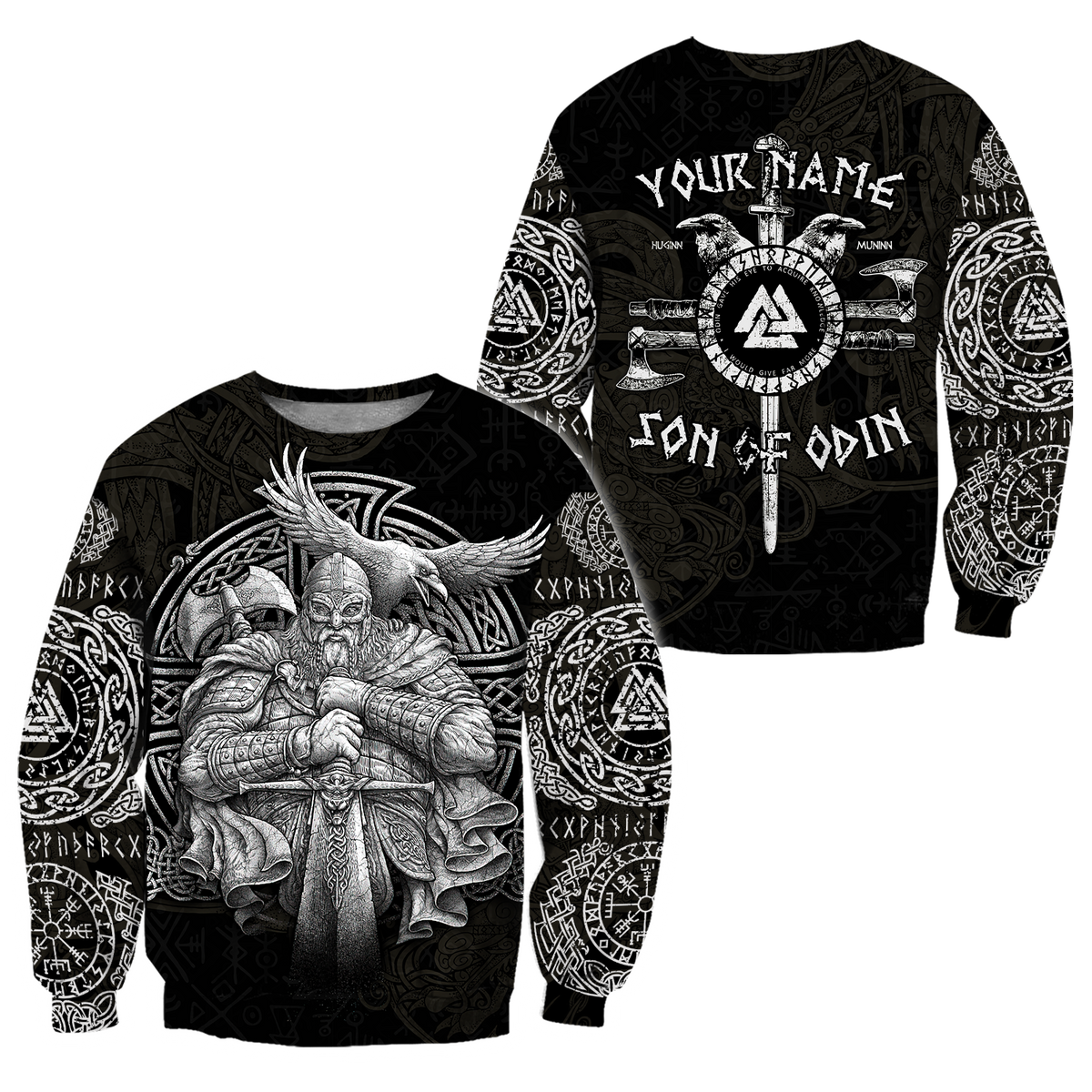 Customized Name Viking 3D All Over Printed Unisex Shirts