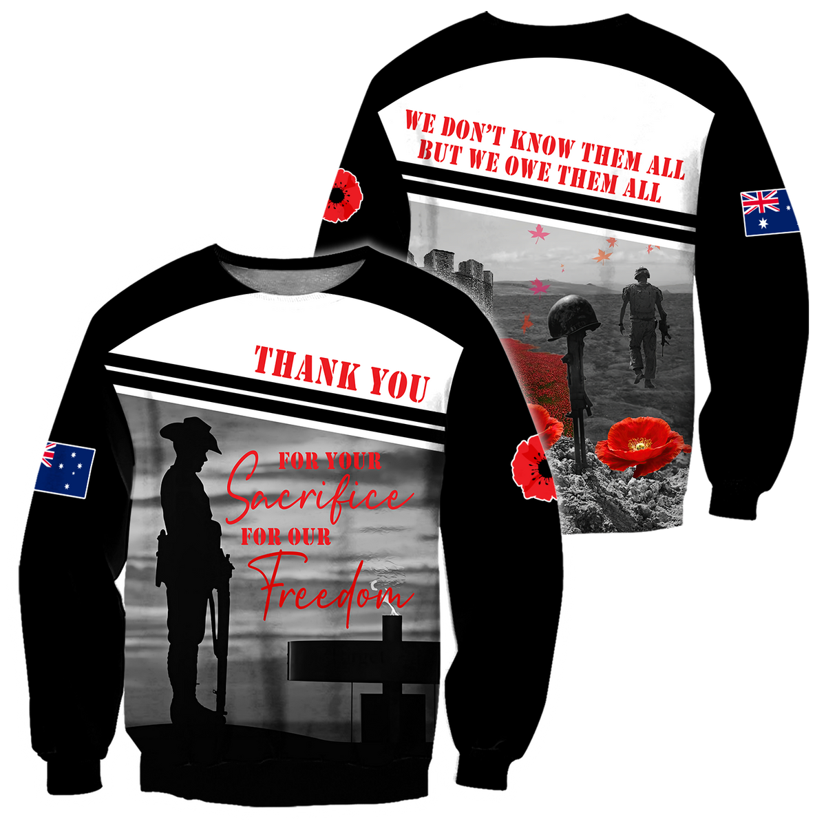 Premium Lest We Forget New Zealand Veteran 3D All Over Printed