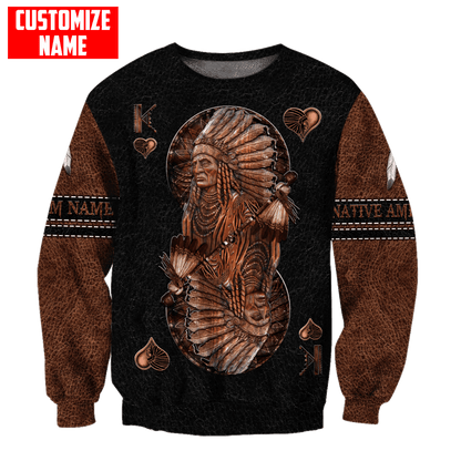 Customized name Native American 3D All Over Printed Unisex Shirts