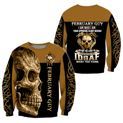 February Guy Skull 3D All Over Printed Shirts For Men and Women MH1012200S2
