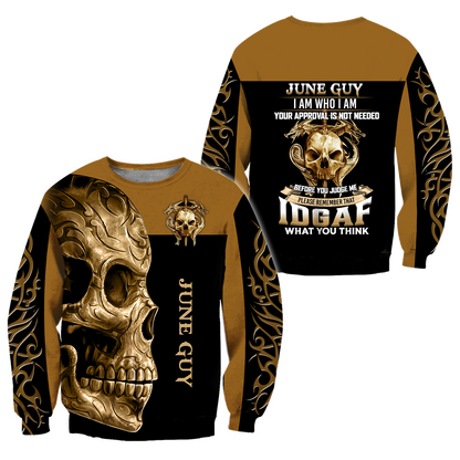 June Guy Skull 3D All Over Printed Unisex Hoodie