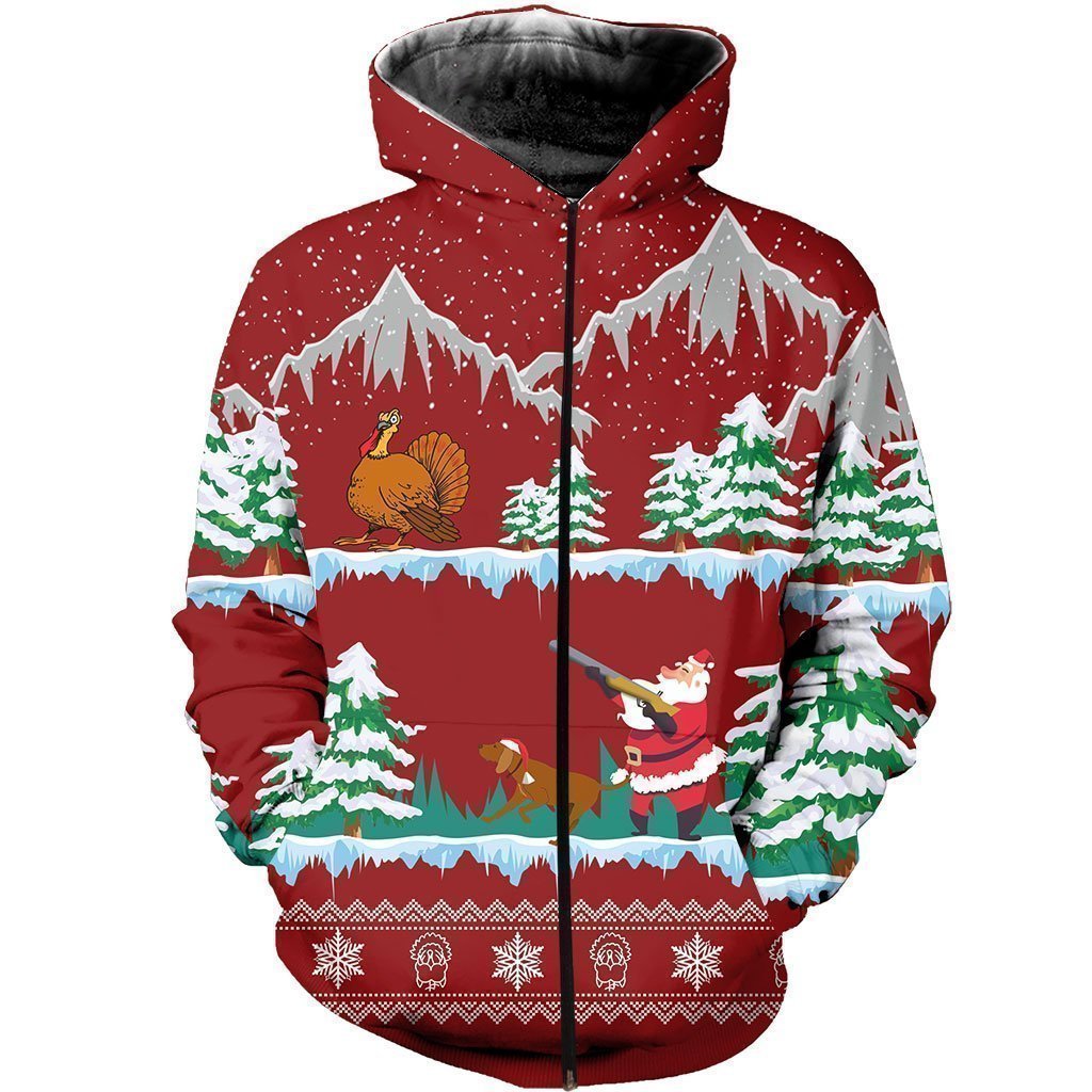 3D All Over Printed Wild Turkey Hunting Shirts-Apparel-6teenth World-ZIPPED HOODIE-S-Vibe Cosy™